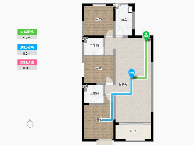 山东省-菏泽市-菏泽当代城MOMΛ-104.00-户型库-动静线