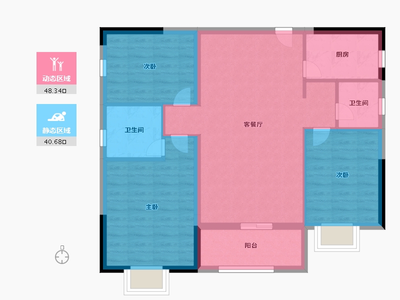 江西省-吉安市-祥和学府-79.99-户型库-动静分区