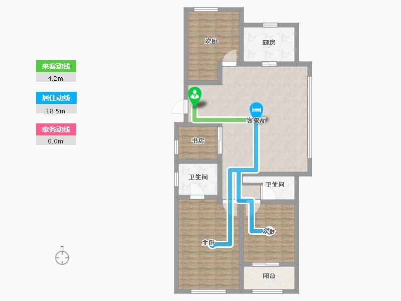 浙江省-杭州市-湘湖悦章-97.70-户型库-动静线