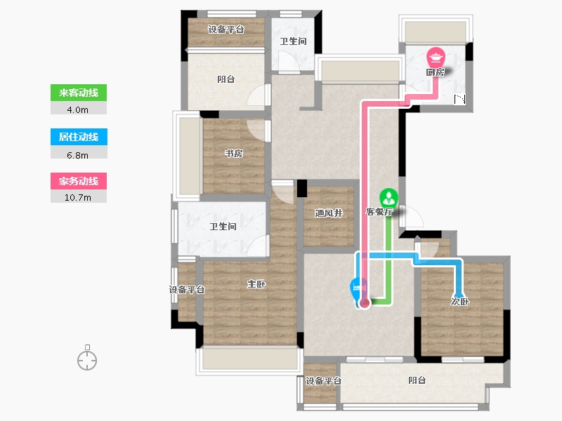 浙江省-绍兴市-元垄城-103.81-户型库-动静线