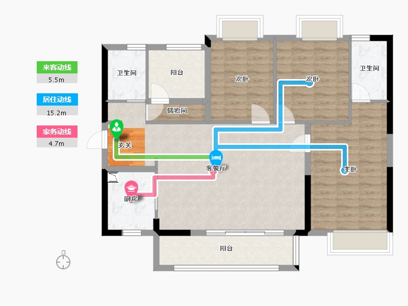 广东省-佛山市-中交雅居乐剑桥郡-97.31-户型库-动静线