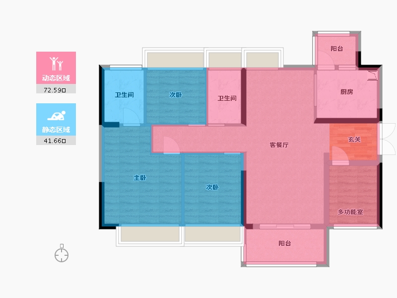 广东省-佛山市-越秀星汇瀚府-102.40-户型库-动静分区