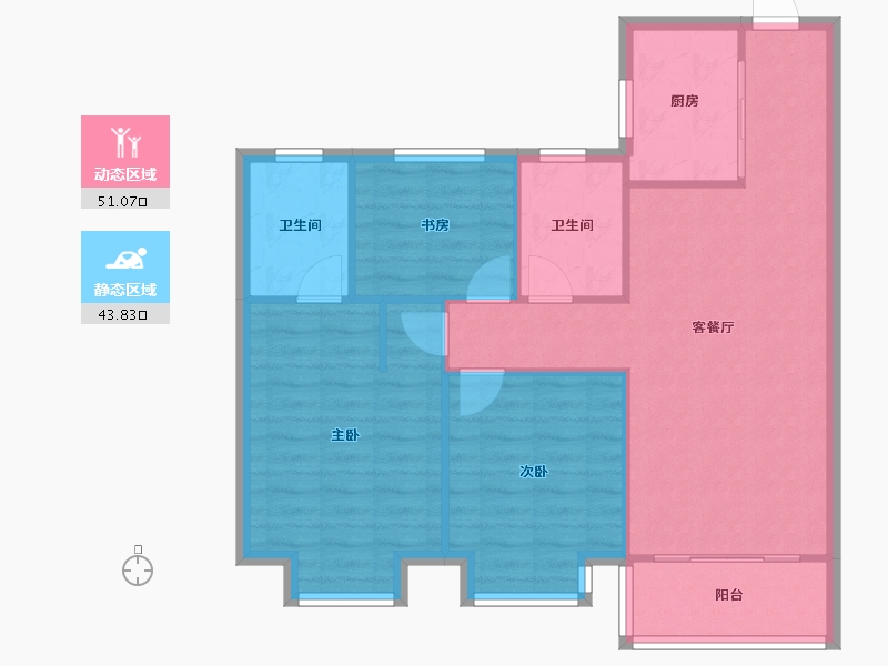 江苏省-无锡市-无锡绿地天空树-86.50-户型库-动静分区