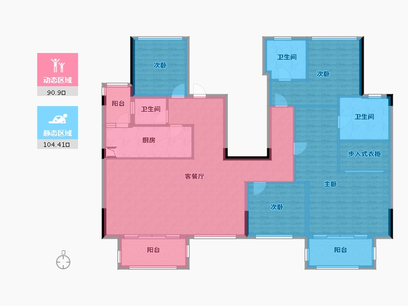 四川省-成都市-绿城 凤起朝鸣-177.93-户型库-动静分区