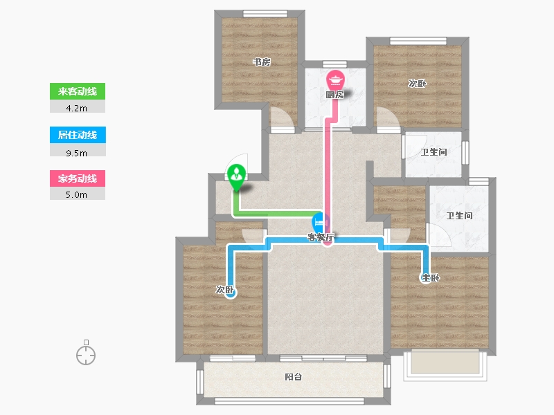 河北省-张家口市-绿城・燕语桃源-91.31-户型库-动静线