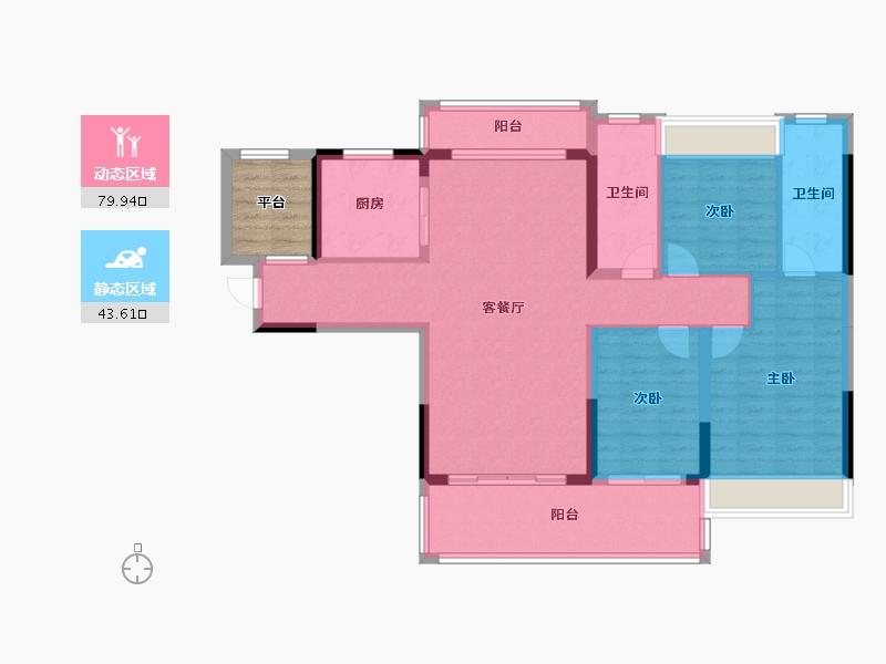 广西壮族自治区-贵港市-鑫炎・桃花源-115.86-户型库-动静分区