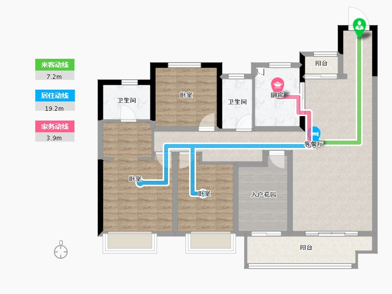 湖南省-长沙市-中海阅麓山-110.40-户型库-动静线