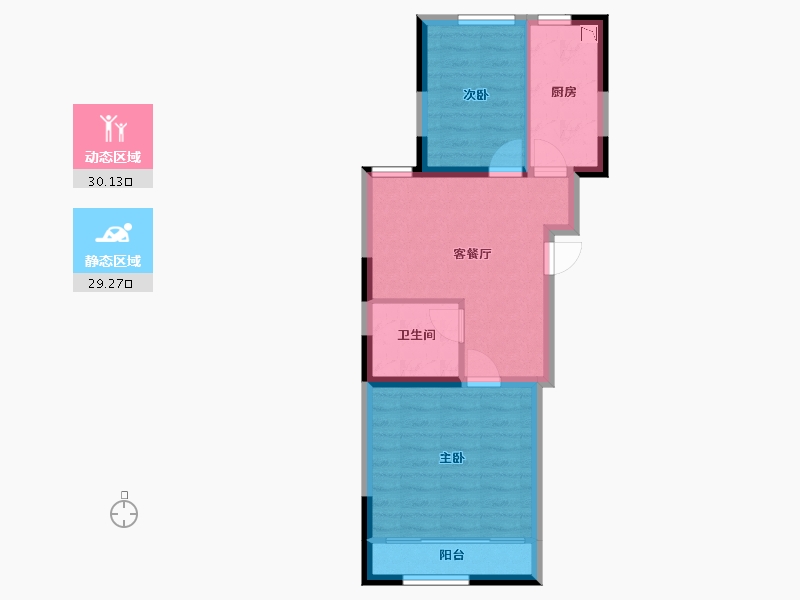 辽宁省-朝阳市-瑞晖嘉苑-52.79-户型库-动静分区