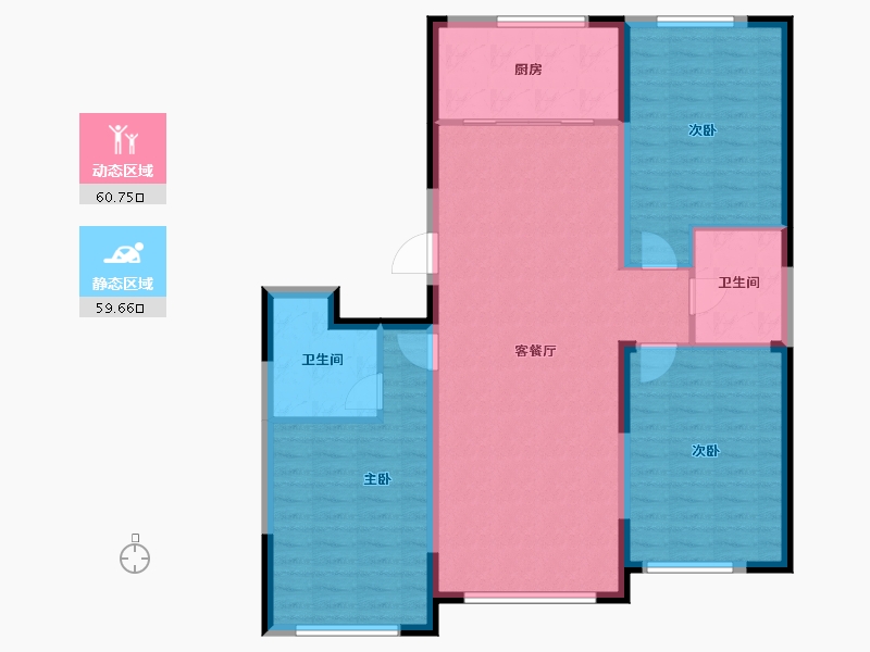 吉林省-通化市-大禹康城-109.58-户型库-动静分区