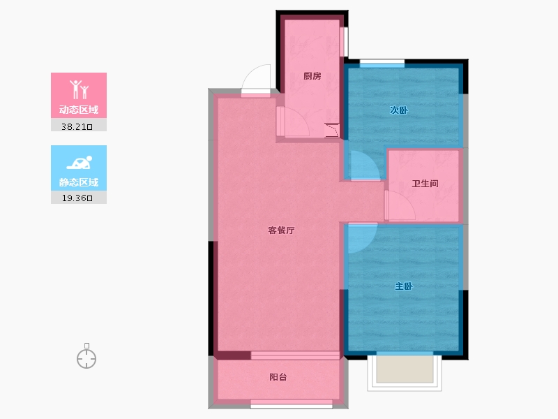 北京-北京市-首钢・柒里风华-50.88-户型库-动静分区