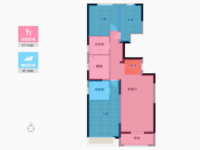 河北省-石家庄市-海亮德文郡-91.56-户型库-动静分区