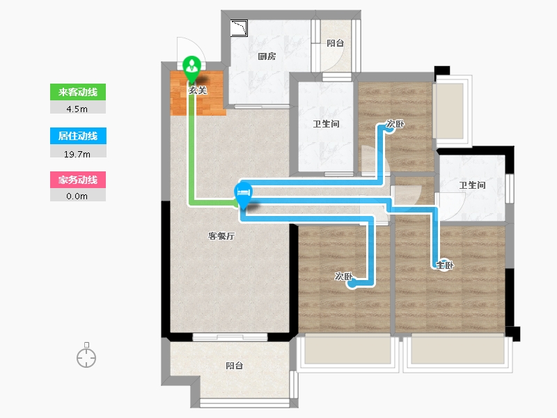 四川省-成都市-越秀亲爱里-66.45-户型库-动静线