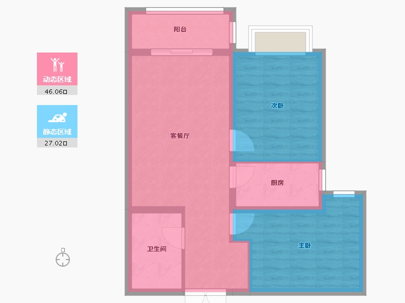 甘肃省-庆阳市-润泽园-65.40-户型库-动静分区