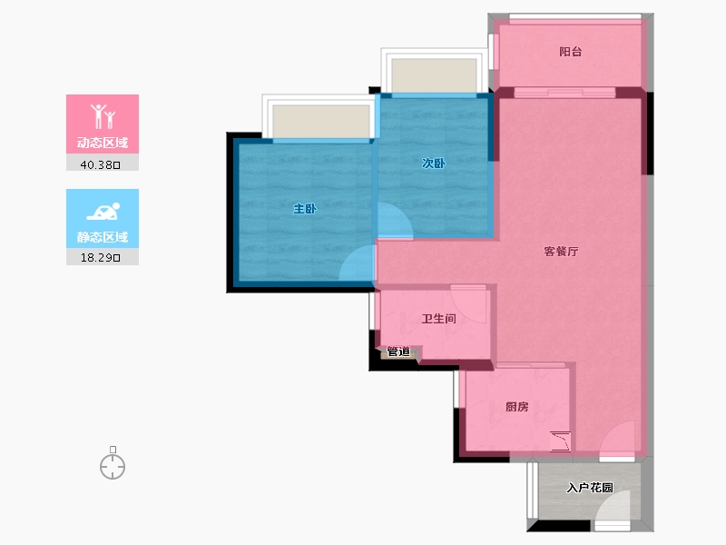 广东省-广州市-时代印记-55.33-户型库-动静分区