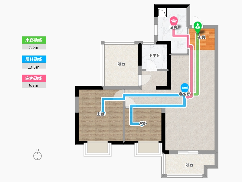 广东省-惠州市-保利天汇-69.60-户型库-动静线