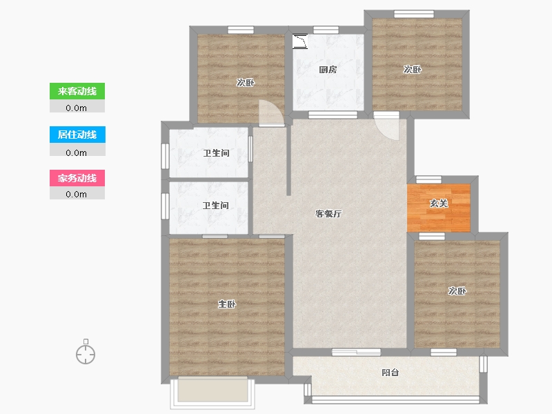 江苏省-扬州市-中海华樾-102.40-户型库-动静线