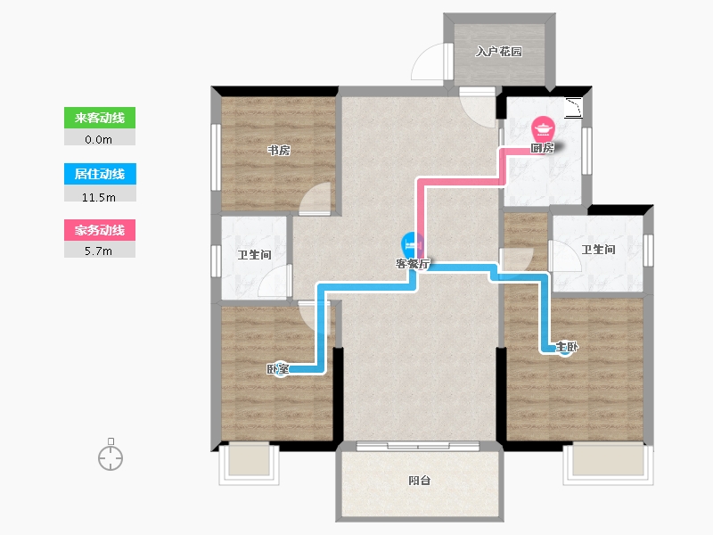 广东省-深圳市-实地・常春藤-90.53-户型库-动静线