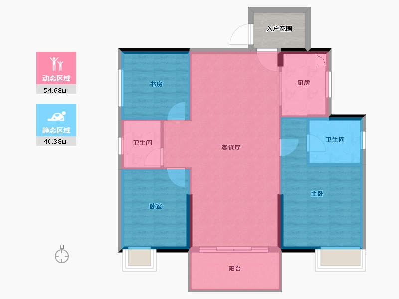 广东省-深圳市-实地・常春藤-90.53-户型库-动静分区