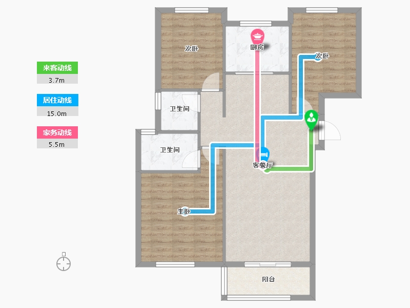 湖北省-荆门市-御水金都-90.55-户型库-动静线