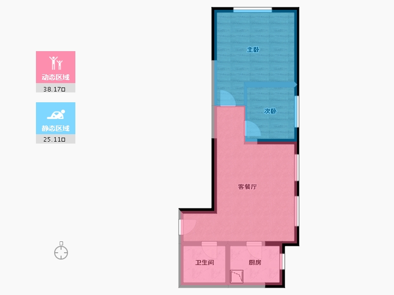 河南省-郑州市-中原大观-55.60-户型库-动静分区