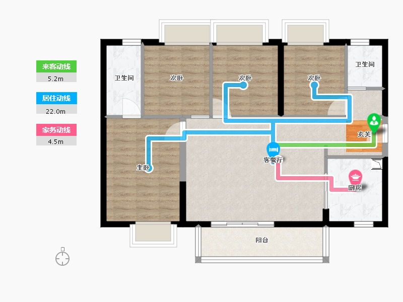 广东省-东莞市-佳兆业时代・芳华-89.92-户型库-动静线