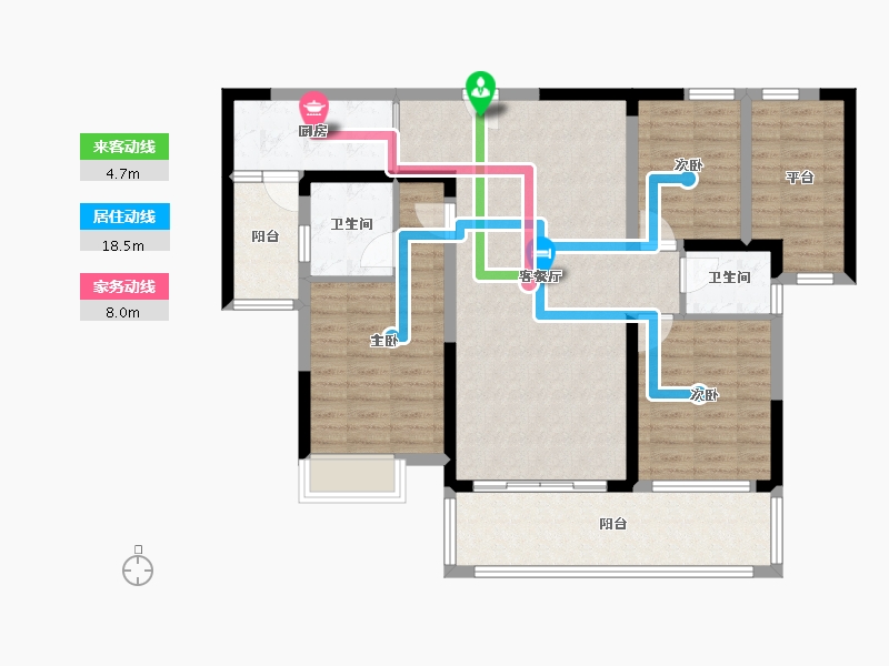 广西壮族自治区-桂林市-恒泰柏利郡-102.52-户型库-动静线