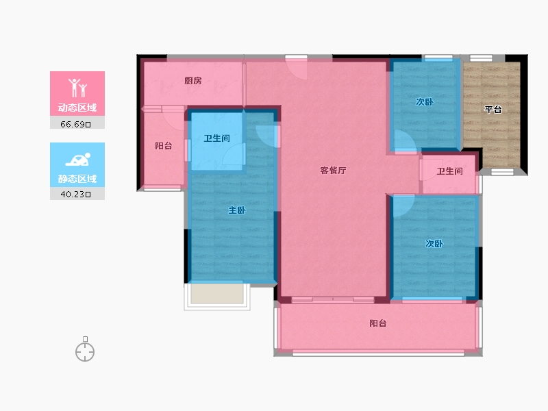 广西壮族自治区-桂林市-恒泰柏利郡-102.52-户型库-动静分区