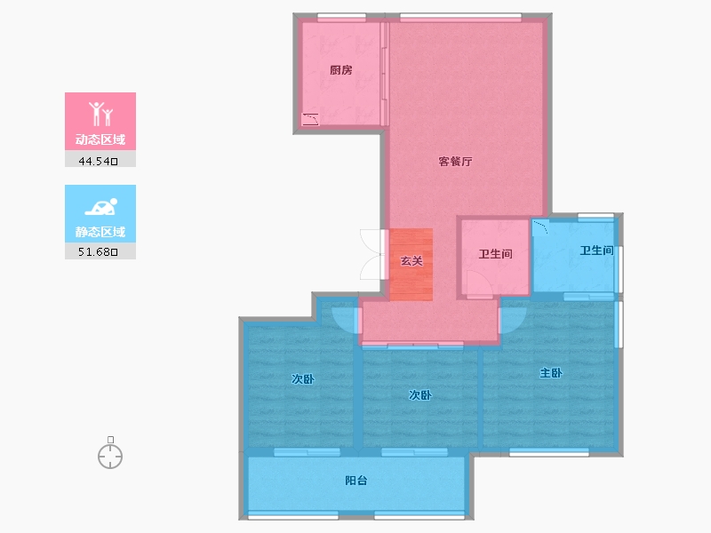 浙江省-温州市-海悦城钰园-87.00-户型库-动静分区