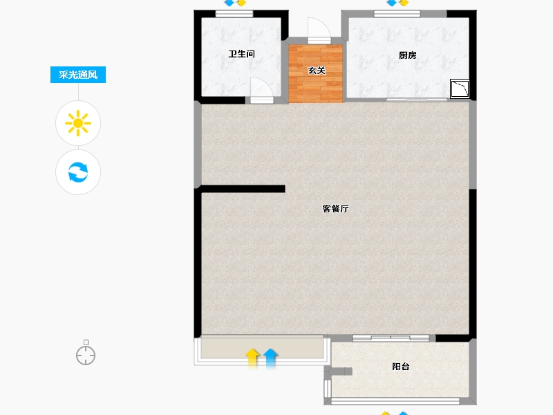 江苏省-苏州市-荷岸晓风花园-108.80-户型库-采光通风