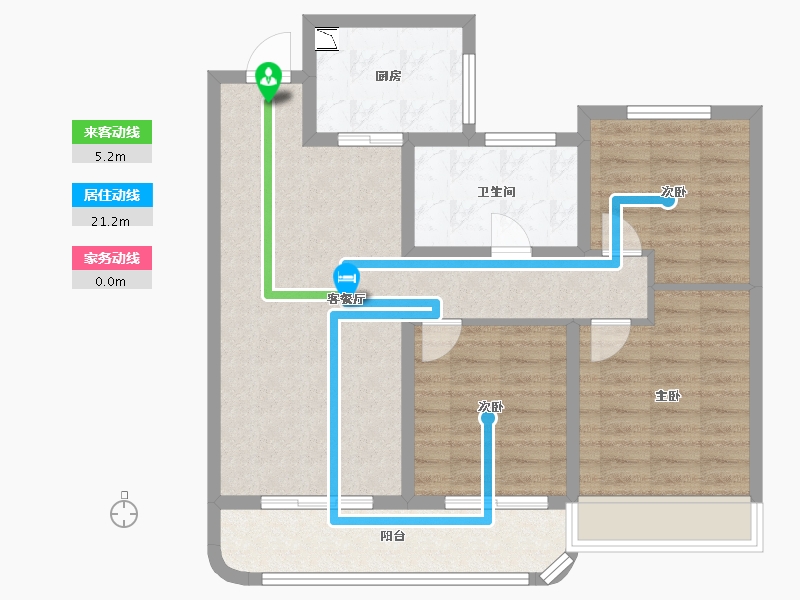 山东省-青岛市-海信花街小镇-85.21-户型库-动静线