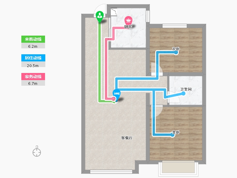 河北省-秦皇岛市-皓顺・琨御-72.80-户型库-动静线