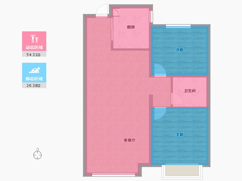 河北省-秦皇岛市-皓顺・琨御-72.80-户型库-动静分区