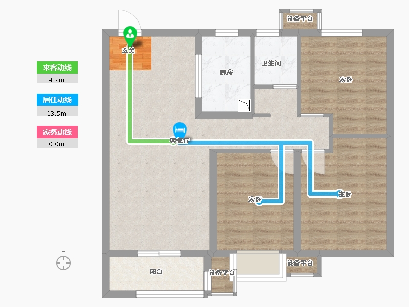 河北省-石家庄市-万科未来城-72.91-户型库-动静线