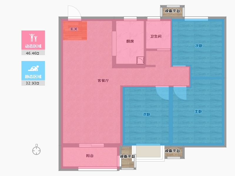 河北省-石家庄市-万科未来城-72.91-户型库-动静分区