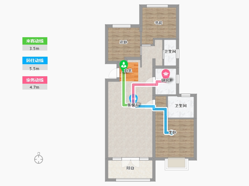 河北省-石家庄市-力高・悦麓兰庭-77.05-户型库-动静线