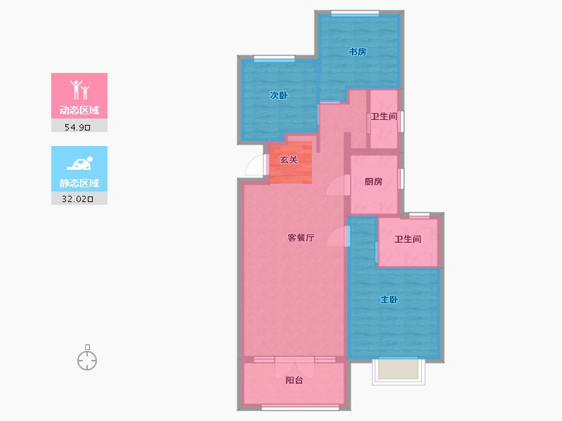 河北省-石家庄市-力高・悦麓兰庭-77.05-户型库-动静分区