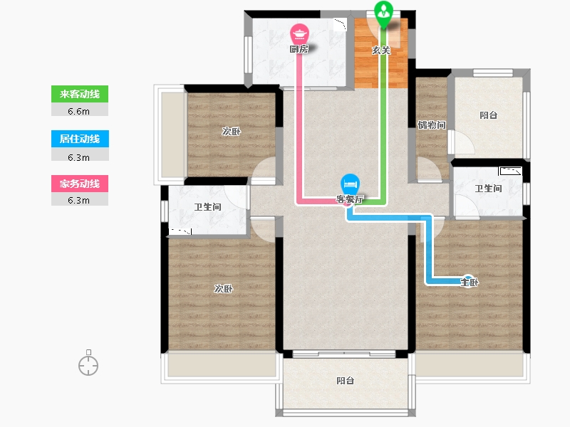 广东省-惠州市-陆丰龙光玖龙府-108.35-户型库-动静线