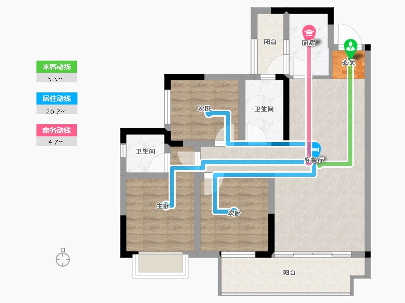 四川省-广安市-和喜・公园学府-76.11-户型库-动静线