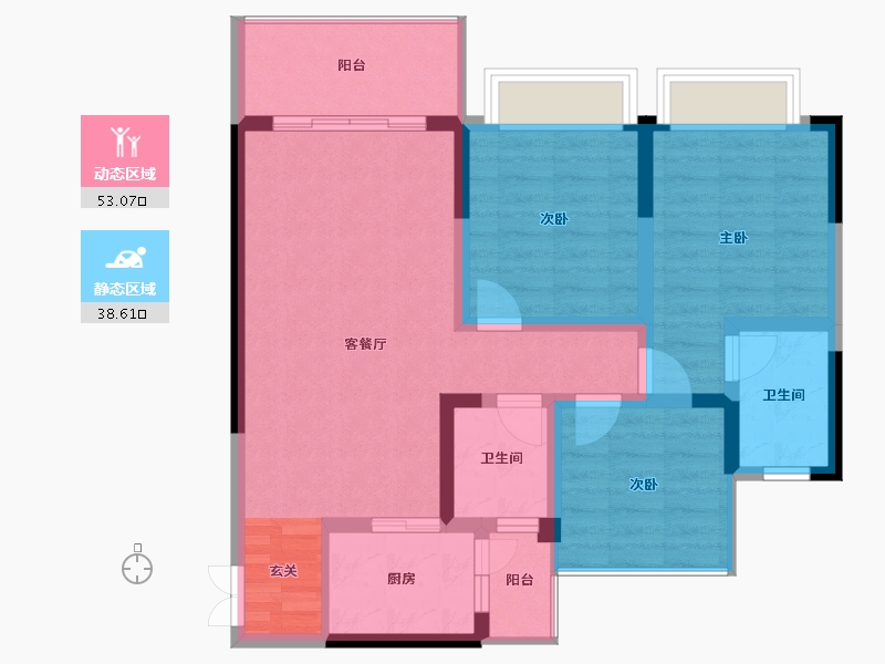 四川省-广安市-东樾府・上誉-81.28-户型库-动静分区