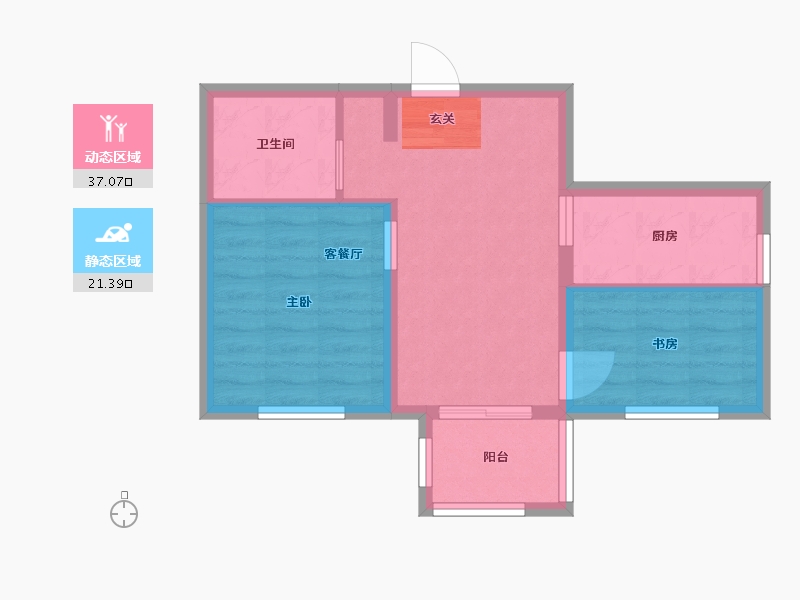 河北省-石家庄市-润江正定壹�院-52.00-户型库-动静分区