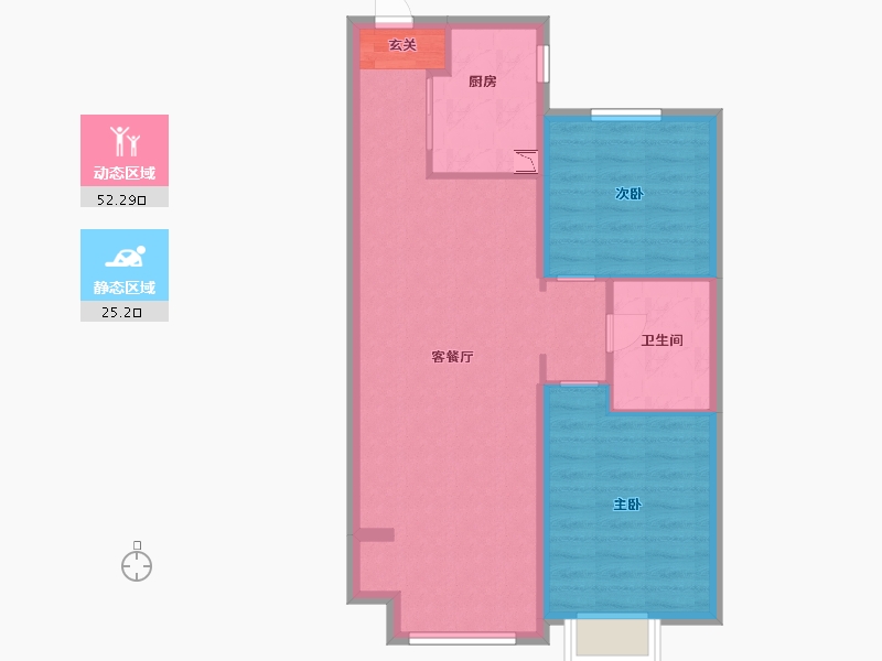 河北省-石家庄市-佳兆业・悦峰-69.60-户型库-动静分区