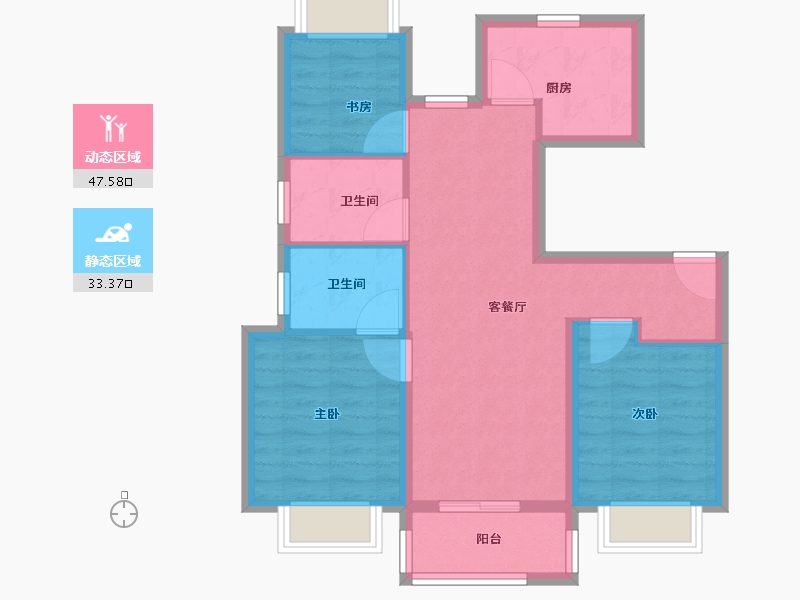 上海-上海市-中海汇德里-72.00-户型库-动静分区