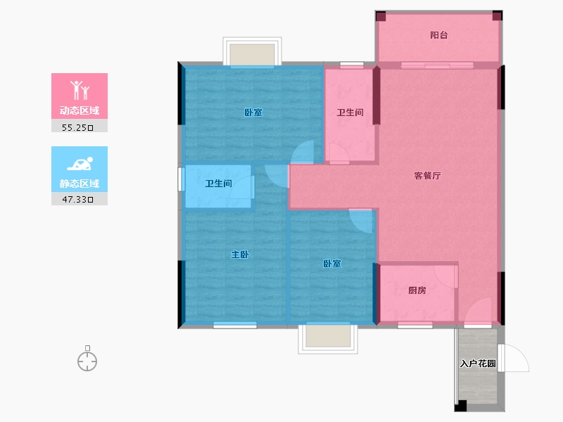 广西壮族自治区-北海市-听海一品-97.39-户型库-动静分区