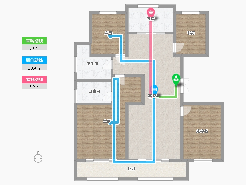 内蒙古自治区-呼伦贝尔市-海拉尔-126.90-户型库-动静线