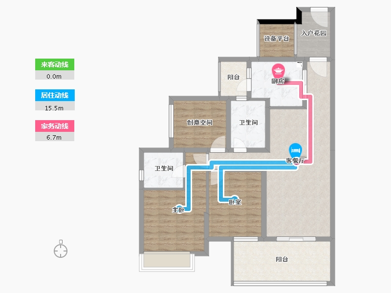 海南省-三亚市-海南富力湾-98.97-户型库-动静线