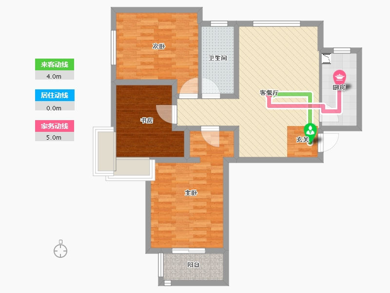 河北省-廊坊市-宏泰龙邸-77.78-户型库-动静线