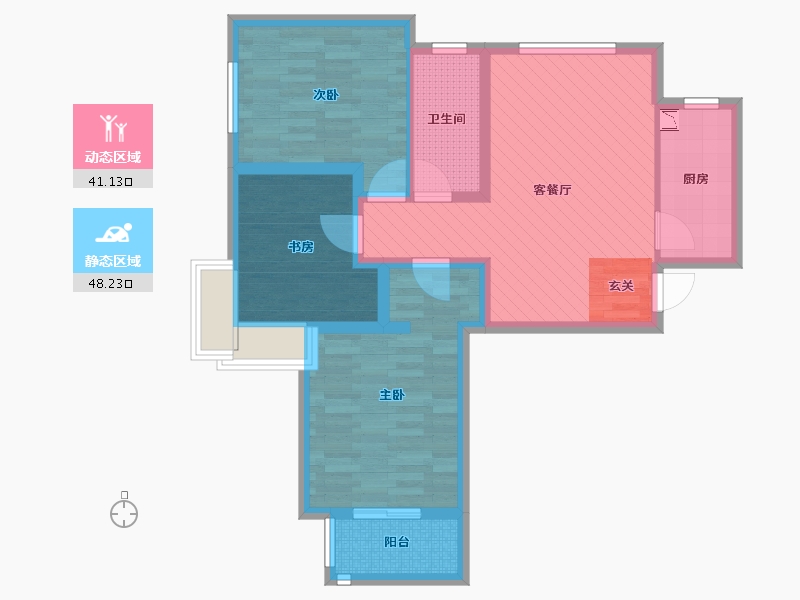 河北省-廊坊市-宏泰龙邸-77.78-户型库-动静分区