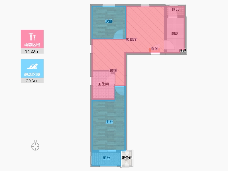 北京-北京市-东直门外大街-61.22-户型库-动静分区