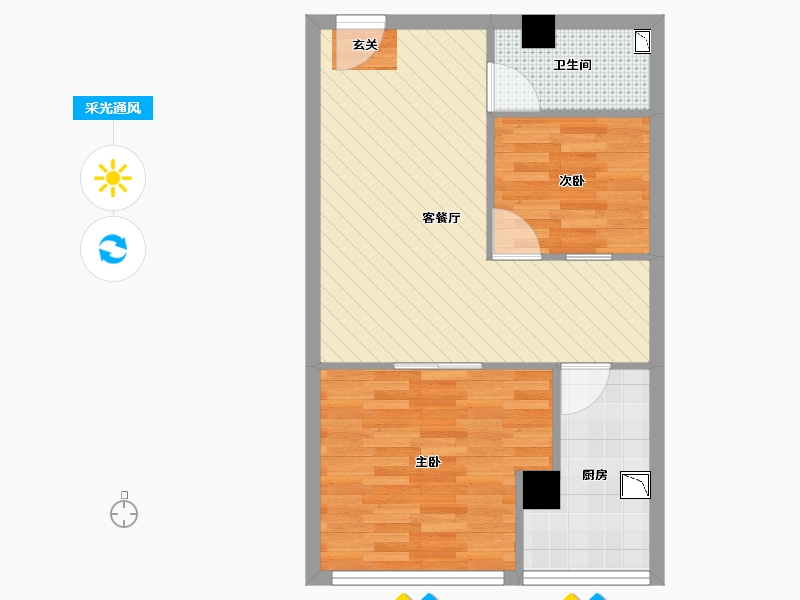 四川省-成都市-双楠港汇-52.16-户型库-采光通风