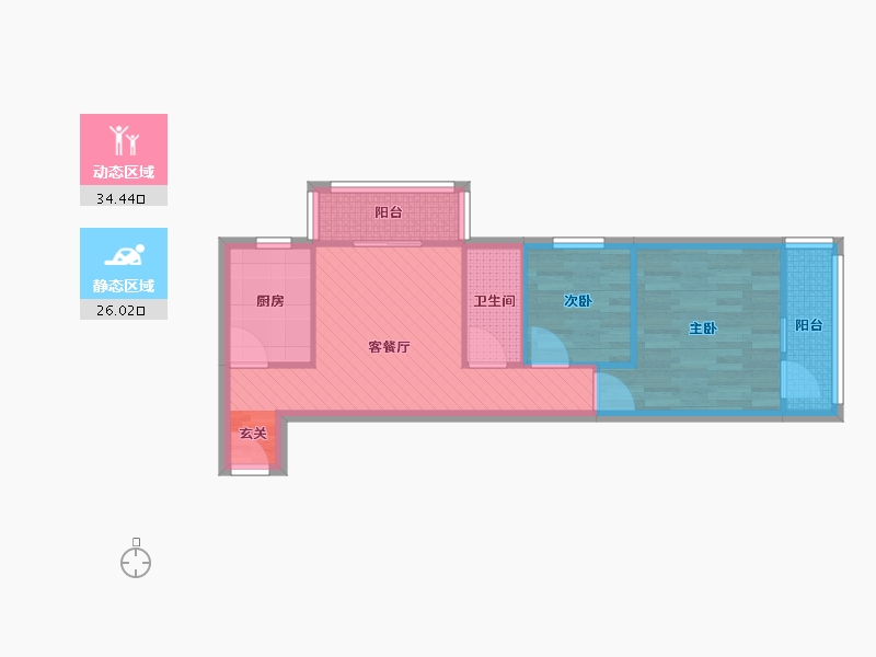 北京-北京市-牛街西里-52.77-户型库-动静分区